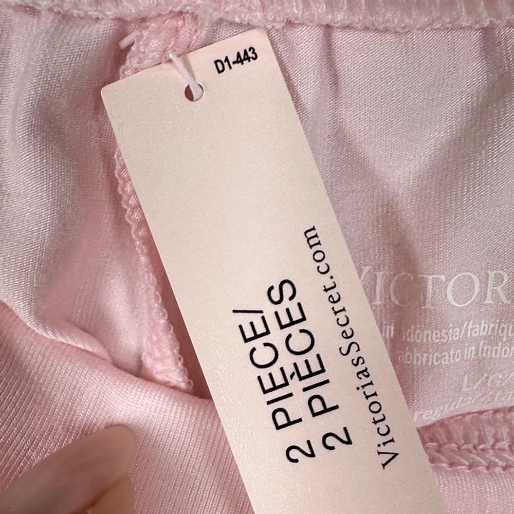 NWT Victoria’s Secret SoSoft Modal Pajama Set Pink Bow Long Sleeve Size L - Picture 15 of 15